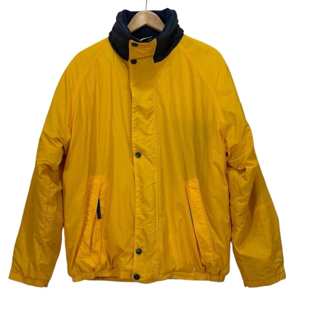 Vintage R&Y Sport Performance Jacket Men’s Medium Yellow Puffer Coat Hooded